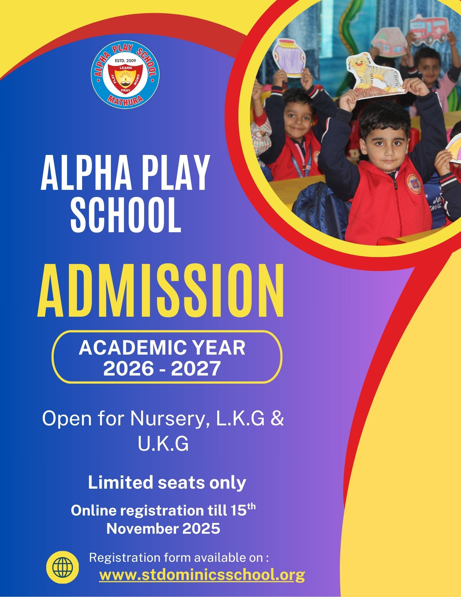 Admission Open for Nursery, LKG and UKG